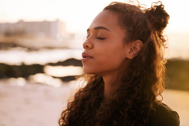 a women giving rest her eyes